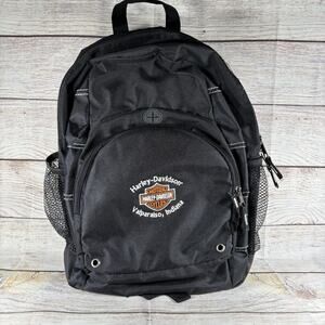 Harley-Davidson Valparaiso Indiana Backpack Black Travel School Bookbag